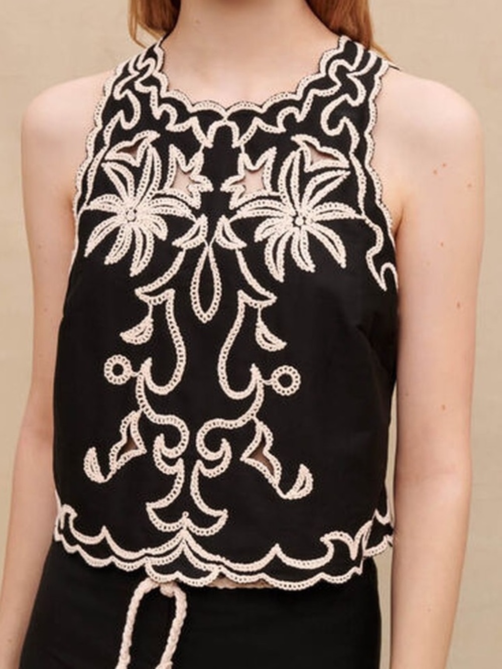 Maje | Embroidered Palm Tree Top Size: large
